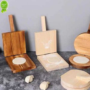 New Wooden Dough Pressing Tool Dough Presser Dumpling Skin Press Tool Dumpling Wrapper Making Mold Kitchen Baking Pastry Tool