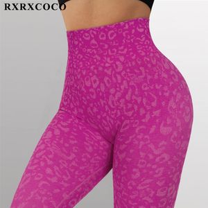 Roupas de ioga rxrxcococ Print Perguiadas sem costura para mulheres Slim Workout Sport Fitness Gym calças Push Up Legging 230406