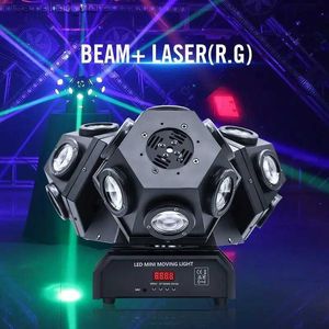 Moving Head Lights 18cs 10W RGBW 4 In 1Three Head Rotating Moving Head Beam Laser DJ Light For Bar Ktv Rendering Recommed Q231107