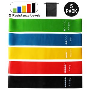 Resistance Bands 5PCSLots Rubber Expander Belt Workout Fitness Elastic Yoga Band Pilates Sport Pull Rope Gym Exercise Equipment 230406