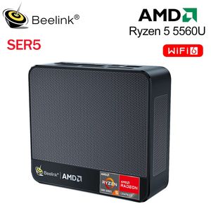Beelink SER5 WiFi6 Mini PC AMD Ryzen 5 5560U DDR4 RAM 16GB NVME 500GB 1TB SSD BT5.2 4K 60Hz 1000M USB3.2 Desktop Gamer Computer