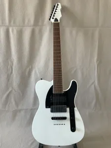 Klasik Beyaz 7 String Electric Guitar Gül Ağacı Klavye