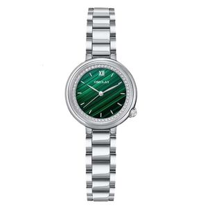 Luxury and Fashionable Temperament, Versatile Wristwatch, Rose Afternoon Encounter Series, Small Green Women's Watch,
