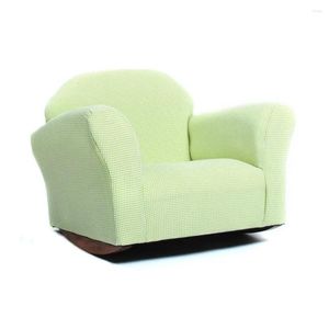 Yastık kumaş sallanan sandalye sağlam ahşap çerçeve tv dinle rahatlatıcı yüksek yoğunluklu köpük rahat güvenli