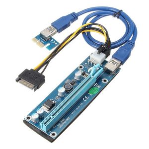 Бесплатная доставка, 5 шт., новейшая 60 см USB 30, 15-контактная карта PCIE PCI-E Express 1X to16X, расширитель переходной платы, кабель-адаптер SATA 15-контактный Power Iagp