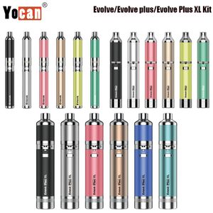 Yocan Evolve Kit 650mAh Pil / Evolve Plus 1100mAh / Plus XL Kiti 1400mAH Balmumu Bitkisel Konsantrasyon Buharlaştırıcı Kiti Authentic