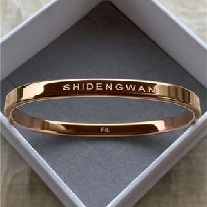 SHIDENGWAN розовое золото пара мужской и женский студенческий браслет Sier ювелирные изделия бесцветный подарок