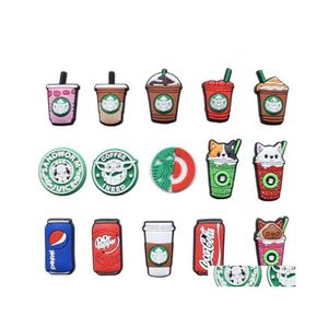 Ayakkabı Parçaları Aksesuarlar Hızlı Teslimat Tokası Catorf Cat Coffee Cup Ayakları Dekonları Dekorasyon Jibz için Torullar Çocuklar Hediye Damlası Dh948