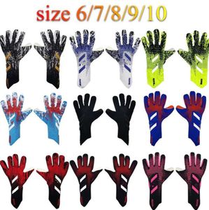 4MM Goalkeeper Gloves Finger Protection Professional Men Football Gloves Adults Kids Thicker Goalie Soccer glove555