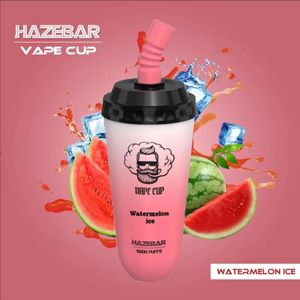 Hazebar Vape Cup 6000 Puffs, емкость 15 мл, 650 мАч, аккумуляторная батарея, сетчатая катушка, чашка для молока, дизайн Crazvapes