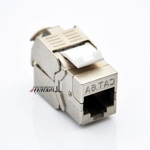 Freeshipping 24/Lot10g Ağ CAT6A (CAT6A Sınıfı EA) RJ45 Korumalı Keystone Jack Network Connector -ALTI CAT7 Kablosu WCVMC için uygun