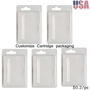 Упаковка в виде моллюска, запас США, 0,8 мл, 1,0 мл, упаковка картриджа для Vape, размер 116X75 мм, прозрачная пластиковая раскладушка, упаковка для распылителя, вставки для карточек по индивидуальному заказу.