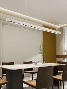 Avizeler modern lüks uzun bar restoran avizesi ışık İtalyan minimalist yenilikçi lens