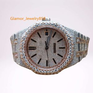 Luxury Iced Out Watch: Moissanite Diamond VVS Stainless Steel Custom Watch for Men