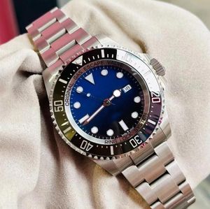 Relógios masculinos 126660 azul preto cor mudando dial 44mm 904l cal.3235 movimento safira cerâmica relógio de aço inoxidável natação esportes relógios de pulso