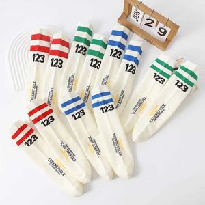 Erkek Çorap RRR123 Dijital Düz Tahta Öğrenci Orta Tüp Pamuk Kore Edition Kolej Stili ve Kadınlar Sportsxrep