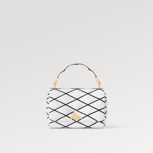 explores Women's bags new M22890 GO-14 MM bag fashion soft luxurious lambskin design trunks gleaming golden top sliding chain white cowhide flap Spain handbag