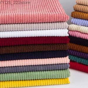 Fabric Corduroy Fabric for Sewing Shirt Sweater Coat Solid Color 8 Stripes Nylon and Polyester by Half Meter YQ231109
