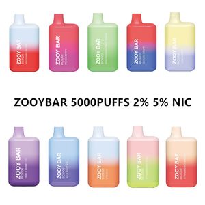 Zooy Bar 5000 Puf Puf Tek Kullanımlık E Sigara 12ml Önceden Doldurulmuş Kartuş Pod Cihaz 650mAh Şarj Edilebilir Battey Zooy Bar BC 5000 Vapes ECIG