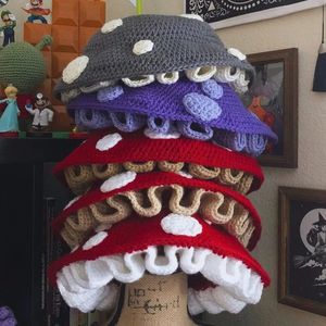 Beanieskull Caps Cadılar Bayramı Şapkaları Yetişkin tığ işi mantar açık havada toptan 231109