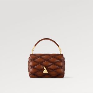 explores Women's bags new M23601 M22891 GO-14 MM handbag Nicolas Ghesquiere lambskin quilted toasted chain Twist lock leather Smoked Tan Cowhide mirror