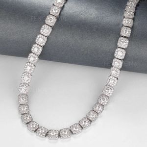 10mm/12mm Moissanite Chain Hip Hop Rock Sugar Necklace 925 Silver