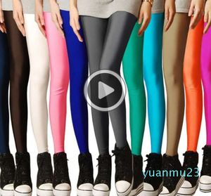 Yeni bahar katı tozluk kadınlar için yüksek gergin dişi bacak pantolon kız giyim leggins fiş boyutu