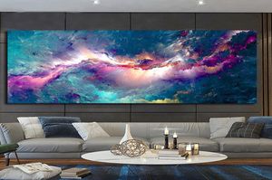 Abstrato colorido nuvens cartaz impressões em tela moderna decoração para casa pintura em tela imagem da arte da parede para sala de estar cabeceira cuadros3583054