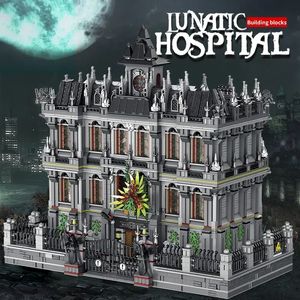 Blocos 7537PCS Arkham Asylum Breakout Building Bricks Lunatic Hospital Arquitetura Montado Brinquedo Aniversário Presente de Natal 613002 231109