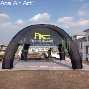 Aluguel Capa Preta Inflável Aranha Tenda Carro Abrigo Dome Marquee com Ventilador de Ar para Publicidade ou Exposição