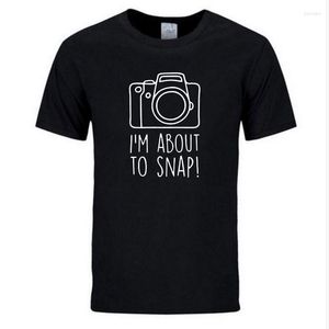 Erkekler Tişörtleri 2023 Yaz Ben Pographer Kamera Sapmak üzereyim komik şaka mizahı baskılı t-shirt erkek gömleği
