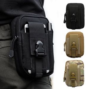 Sırt çantalı paketleri çok işlevli taktik bel kemeri çantası askeri molle kılıf cüzdanı cüzdanı, açık kamp avı için su geçirmez telefon kasası 230410