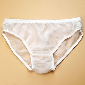 Calcinha feminina feminina 100% de seda de seda básica Bikini de biquíni Roupa íntima suave