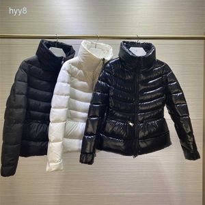 Casacos masculinos para baixo parkas femininos projetados moda cintura cabida gola com zíper bolsos grossos quentes jaquetas casuais de inverno roupas ao ar livre