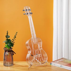 23 inç konser ukulele şeffaf PC Unibody Hafif Şeker Renk 4 Strings Gitar Ukelele Müzikal Hediyeler Çocuklar İçin