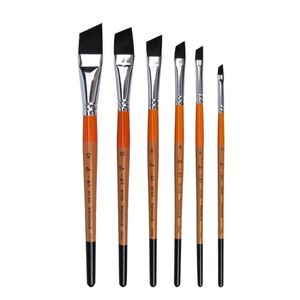 Eval 6pcs set Nylon Hair Painting Brushes Acrylic Art Supplies Artist Oil Watercolor Paint Brush for School Student Drawing Tool