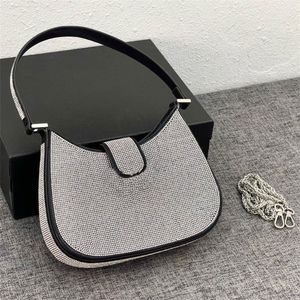 Сумки с декором из блесток Модные женские сумки на ремне Wlegacy Bag hobo chain Дизайнерская сумка для ужина Bling Bling Вечерние сумки с блестками и бриллиантами горный хрусталь мини большой