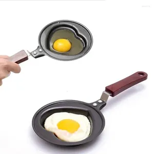 Tavalar çizgi film güzel kalp şeklindeki tava kızarmış yumurta kızartma kızartma mini aşçı çubuk olmayan kahvaltı ev mutfak aletleri