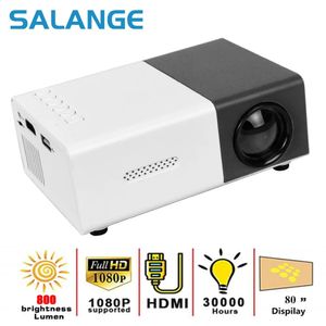 Projektörler Salange YG300 Pro Taşınabilir Mini Projektör LED'i Desteklenen 1080p Full HD Beamer 3.5mm Ses USB Video Projetor Yüksek Kalite 231109
