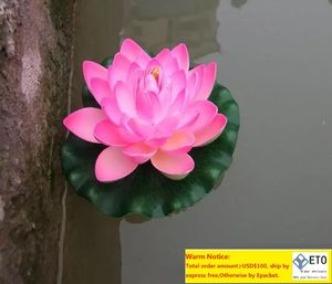 18cm Yapay Yüzen Lotus Çiçekleri Bahçe Akvaryumu Yüzen Lotus Havuzu Happytime Yapay Su Zambakları