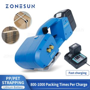 Zonesun JD-PSE16 Equipamento Industrial And Held Electric Strapping Machine PP/Pet Tira Pet Tira portátil Ferramenta de empacotamento de empacotamento de bateria portátil portátil