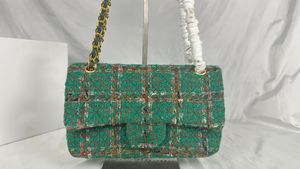 Дизайнерская сумка через плечо, сумка-тоут с косой цепочкой, кошелек для монет, кошелек из тканой ткани, зеленая шерсть, Walle