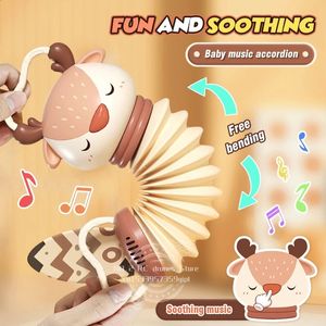Keyboards Piano Cartoon Deer Accordion Baby Music Toys Early Education Instrument Electronic Vocal Toy Kids Educational Soothe Children Gift 231109