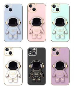 Candy Colors Soft TPU телефона для iPhone 14 Pro Max 13 12 Mini 11 XS XR 6G 7G с астронавтами.