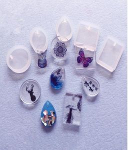 DIY llavero colgante molde de silicona cristal molde de resina Epoxy Kit herramientas para hacer joyas con llaveros Artesanías hechas a mano 1590877