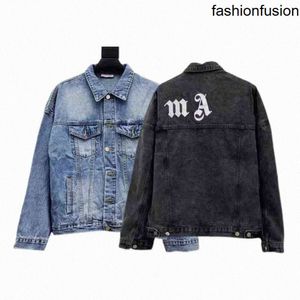 Yeni erkek ceket denim palms palmangel ceketler kadın tasarımcılar erkekler rahat kışlık ceketler markalı moda lüks stilist dış giyim açısı ayı varsity tasarımcı ceket