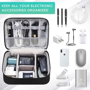 Kozmetik Çantalar Kılıflar Kablo Depolama Su geçirmez Dijital Elektronik Organizatör Taşınabilir USB Veri Hattı Şarj Cihazı Fiş İPad Mini Şarj Cihazları 230404