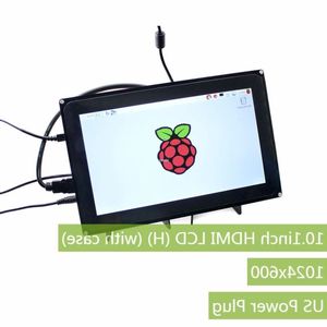 Бесплатная доставка Raspberry Pi 101 дюйм, 1024x600, емкостный сенсорный ЖК-экран (H), поддержка нескольких мини-ПК, несколько систем, несколько видеоинтерфейсов Ehbm