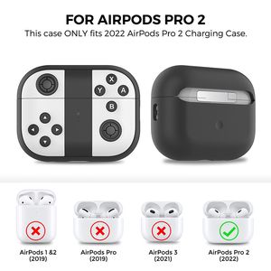 AirPods Pro 2 Silikon Koruyucu Kapak Kulaklık Koruyucu için 1 PC Kulaklık Kapağı Apple AirPods Pro 2. Nesil Kulaklık Seti Kabuk Kişilik Oyunu Konsolu Seti