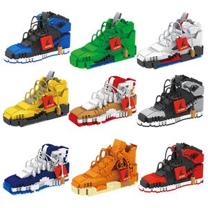 681 Parça Model Yapı Kitleri Mini Blok Erkek Spor ayakkabıları anime Diy oyuncak stres çocukları sürpriz toptan